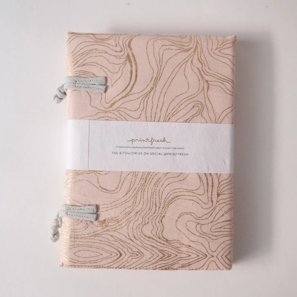 Print Fresh Softcover Fabric Bullet Journal with Loop Closures